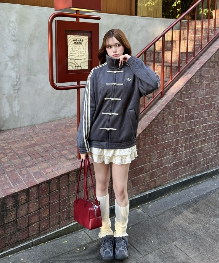 レースニットレッグウォーマー IVORY