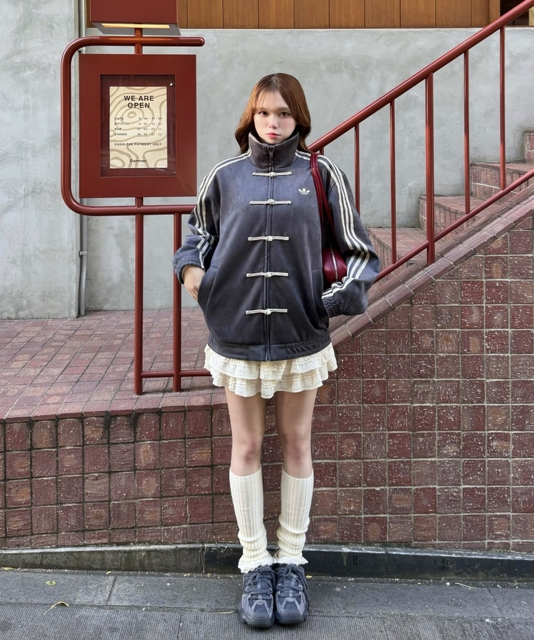 レースニットレッグウォーマー IVORY