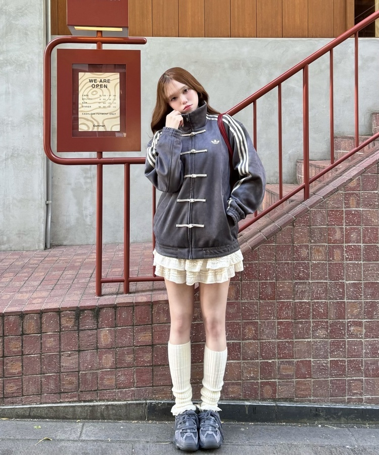 レースニットレッグウォーマー IVORY