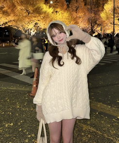 アンゴラニット手袋 DEEP BEIGE