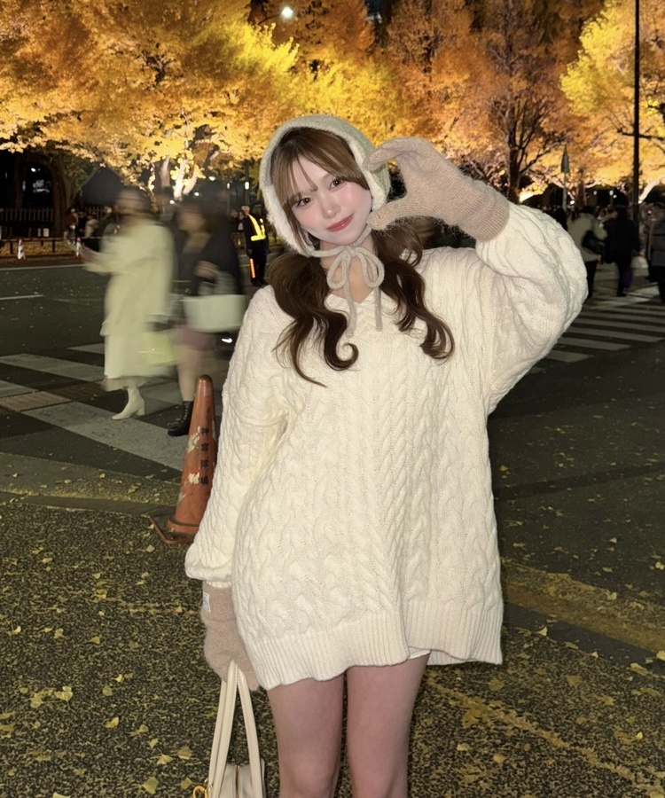 アンゴラニット手袋 DEEP BEIGE