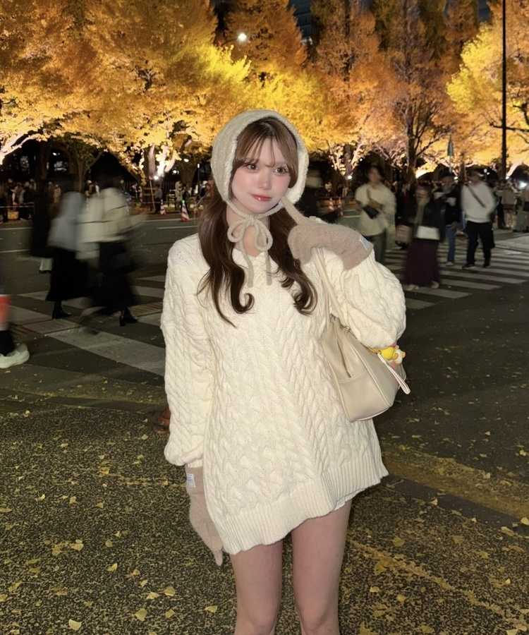 アンゴラニット手袋 DEEP BEIGE