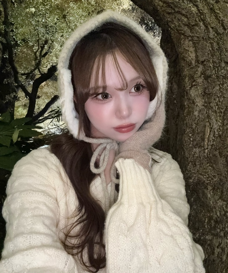 アンゴラニット手袋 DEEP BEIGE