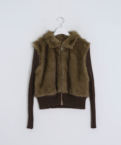 ファーニットカラージップアップ