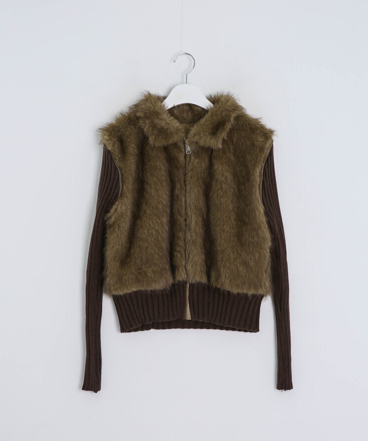 ファーニットカラージップアップ