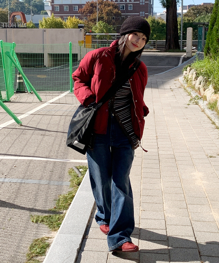 래글런하이넥패딩