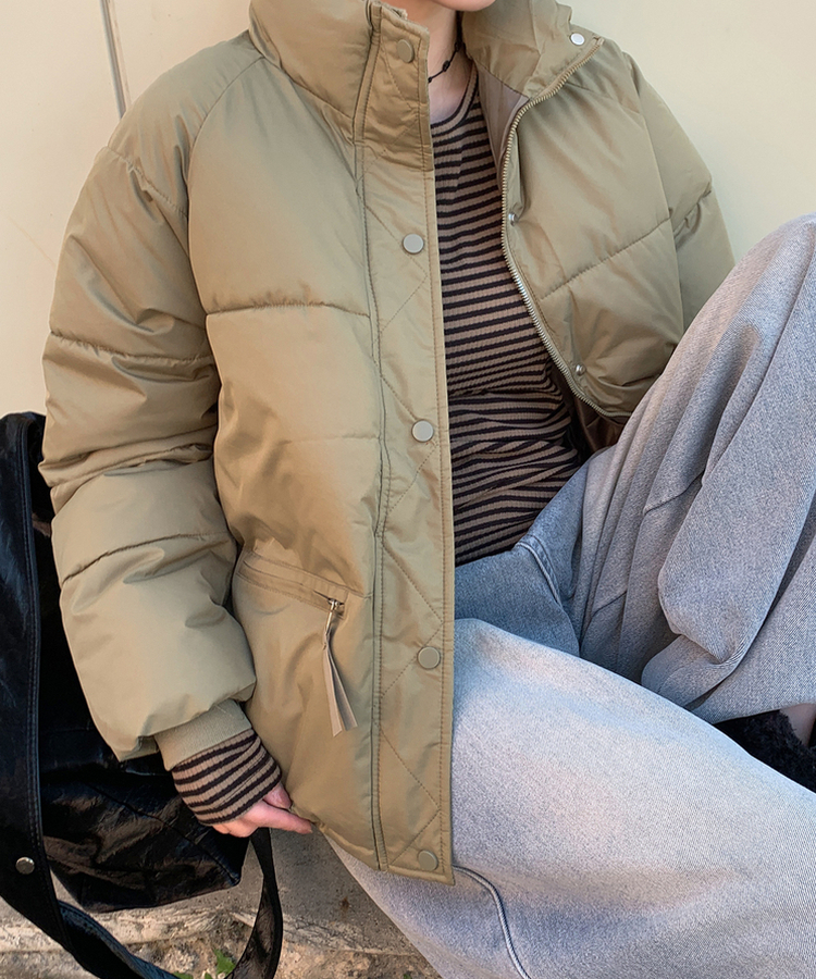 래글런하이넥패딩