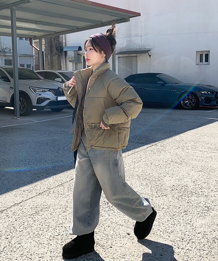 래글런하이넥패딩