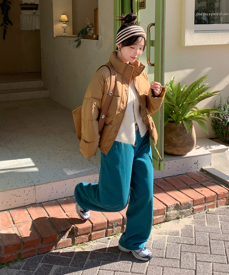 래글런하이넥패딩