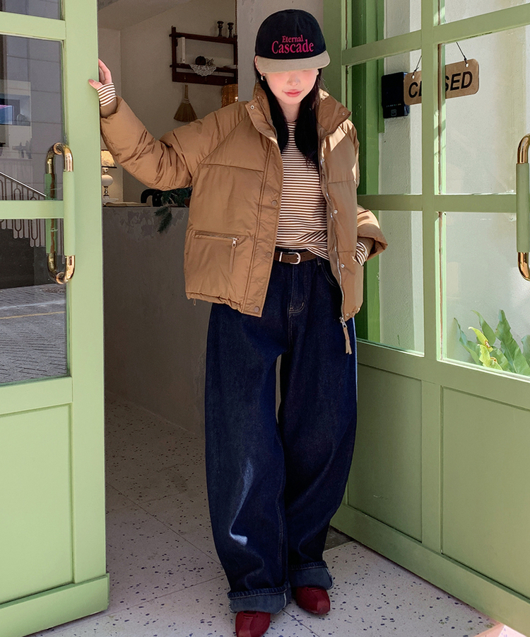 래글런하이넥패딩