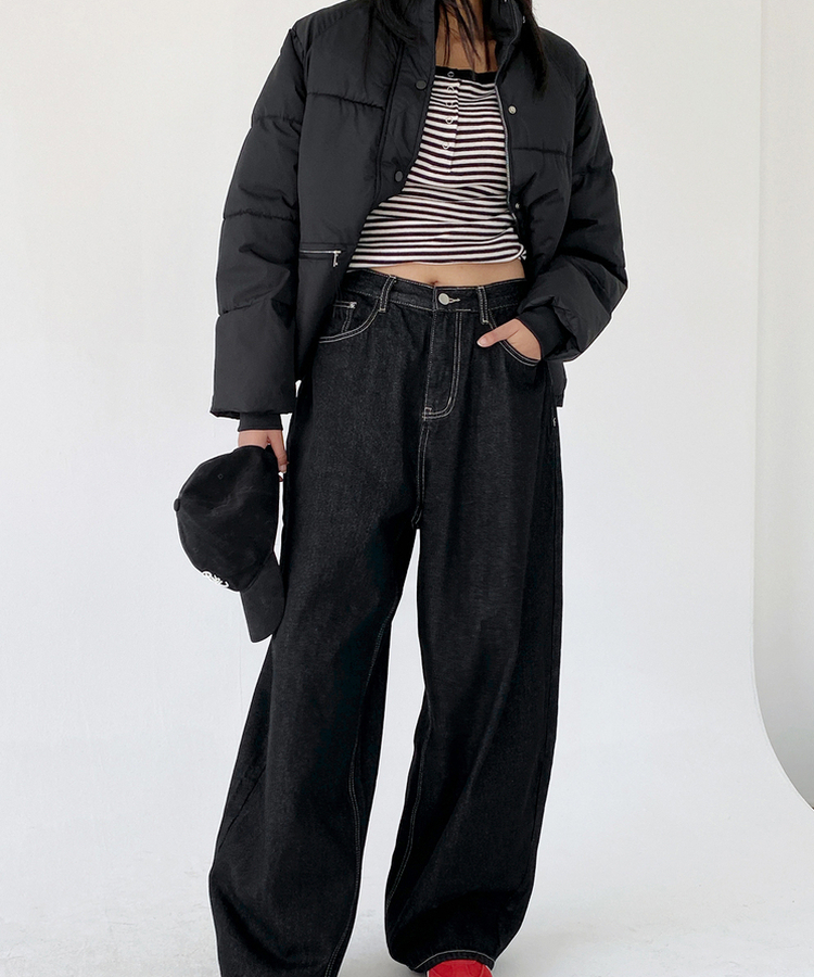 래글런하이넥패딩