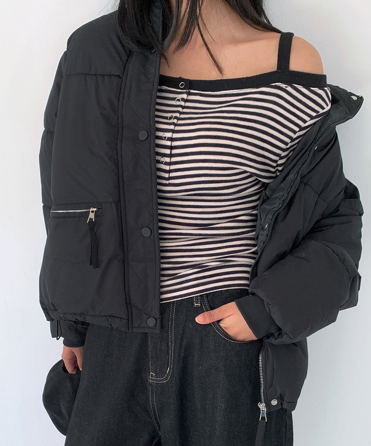 래글런하이넥패딩