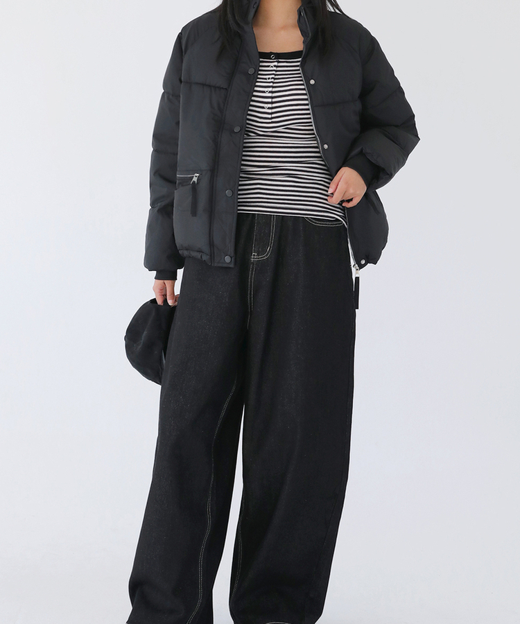 래글런하이넥패딩