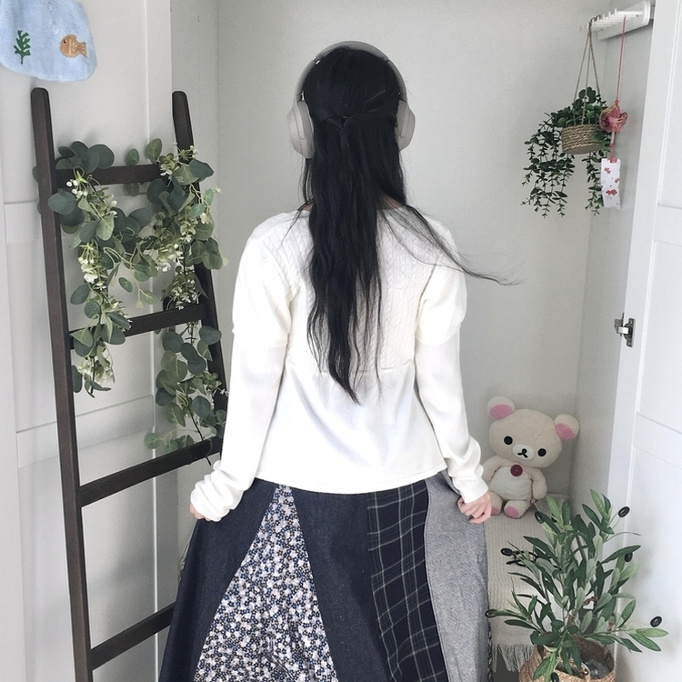 꽈배기 허리 핏조절 리본폼폼 반팔레이어드 긴팔 니트