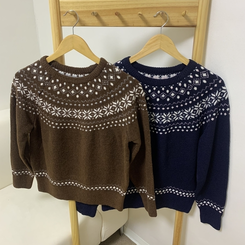 ノルディックラウンドウールニット(5color)