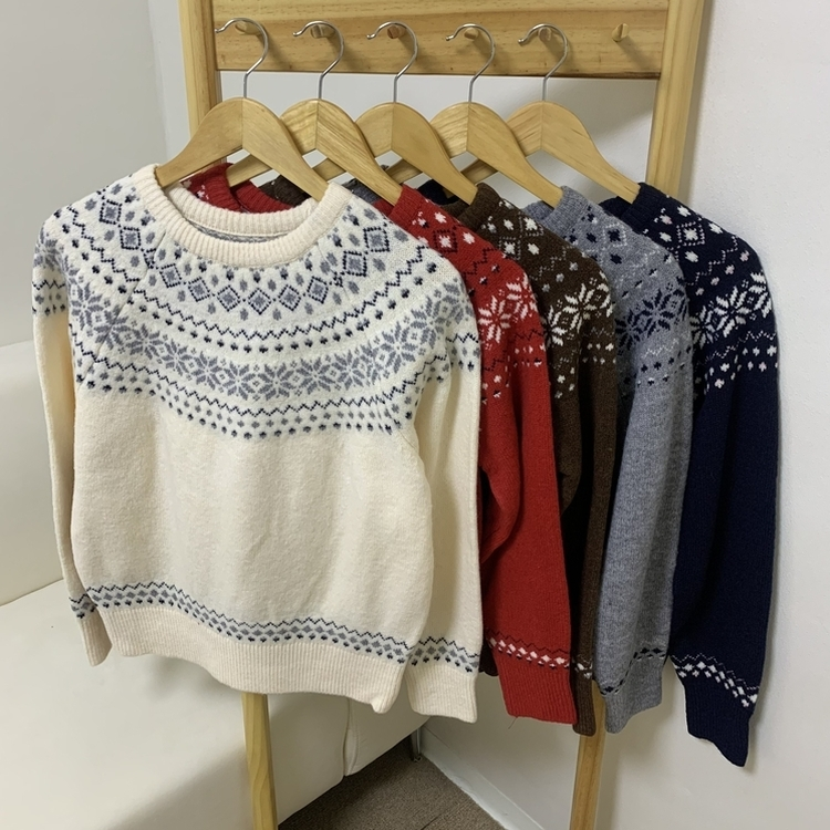 ノルディックラウンドウールニット(5color)