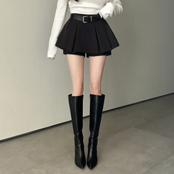 プリーツスカートパンツ BLACK