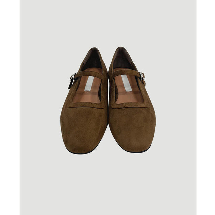 スエードメリージェーンシューズ