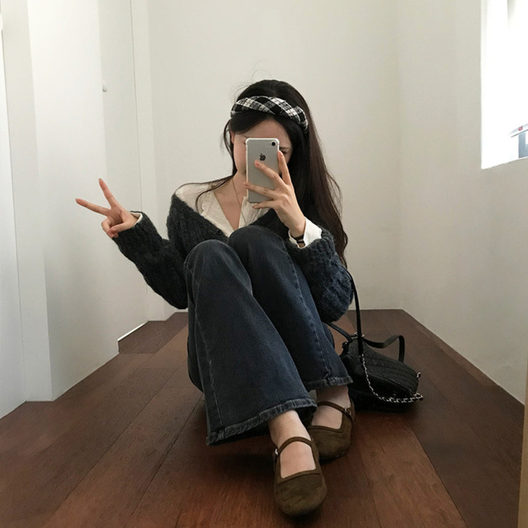 ハートクラシックチェックヘアバンド BLACK