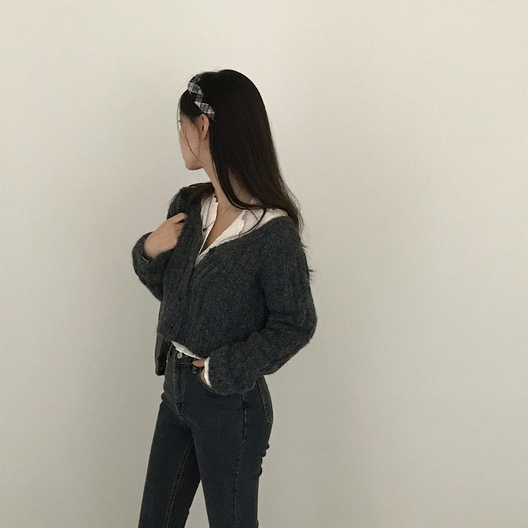 ハートクラシックチェックヘアバンド BLACK