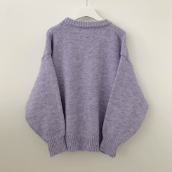 도톰폭닥 모헤어 파스텔 아방핏 보카시 라운드 겨울 아방핏 니트