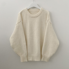 도톰폭닥 모헤어 파스텔 아방핏 보카시 라운드 겨울 아방핏 니트