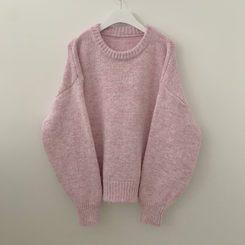 도톰폭닥 모헤어 파스텔 아방핏 보카시 라운드 겨울 아방핏 니트