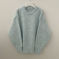 도톰폭닥 모헤어 파스텔 아방핏 보카시 라운드 겨울 아방핏 니트