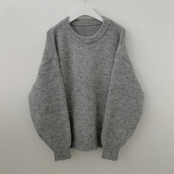 도톰폭닥 모헤어 파스텔 아방핏 보카시 라운드 겨울 아방핏 니트