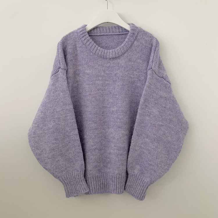 도톰폭닥 모헤어 파스텔 아방핏 보카시 라운드 겨울 아방핏 니트