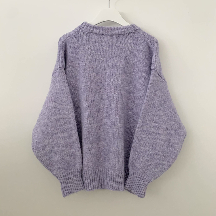 도톰폭닥 모헤어 파스텔 아방핏 보카시 라운드 겨울 아방핏 니트