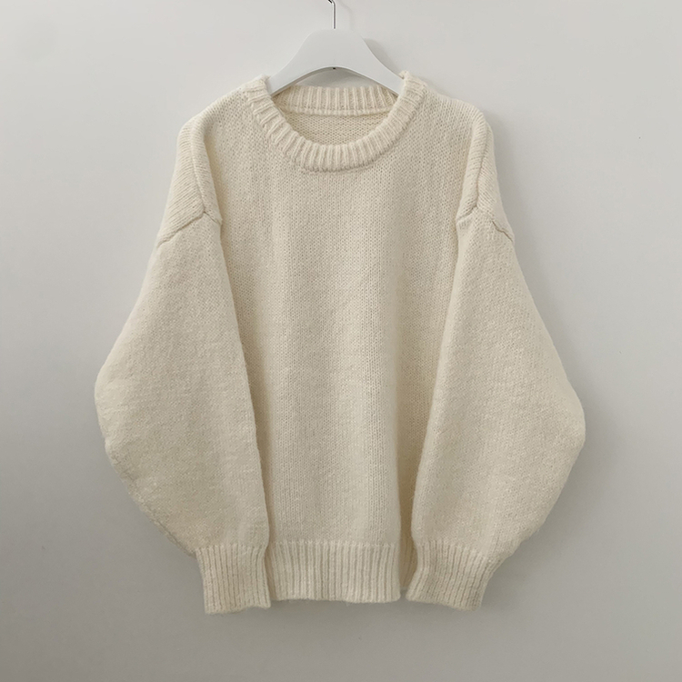 도톰폭닥 모헤어 파스텔 아방핏 보카시 라운드 겨울 아방핏 니트