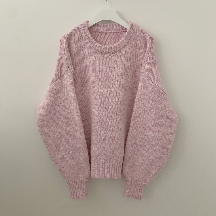 도톰폭닥 모헤어 파스텔 아방핏 보카시 라운드 겨울 아방핏 니트