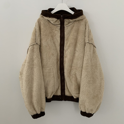 코듀로이 왕오버핏 골덴 양털 퍼안감 스트링 투웨이 양털점퍼 왕박시 아방핏 후드집업 양털야상