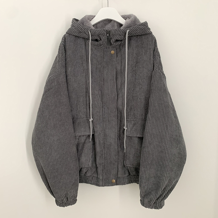 코듀로이 왕오버핏 골덴 양털 퍼안감 스트링 투웨이 양털점퍼 왕박시 아방핏 후드집업 양털야상