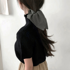 ストライプスクエアシュシュスクランチ｜ヘアアクセサリー｜韓国