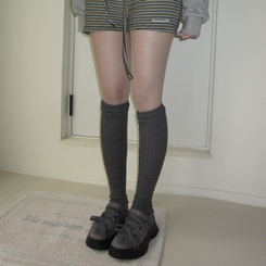 ウールニーソックスレッグウォーマー CHARCOAL