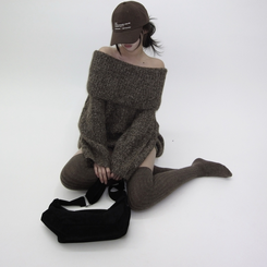 ウールニーソックスレッグウォーマー BROWN