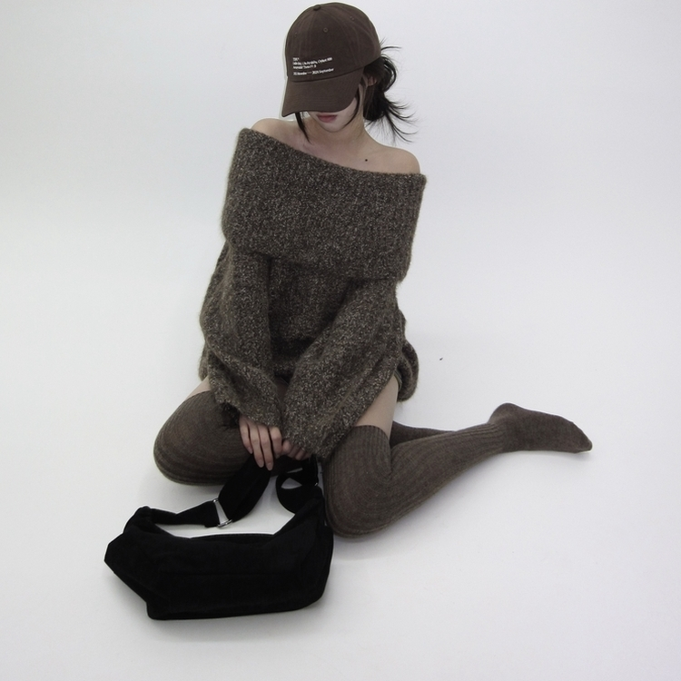 ウールニーソックスレッグウォーマー BROWN