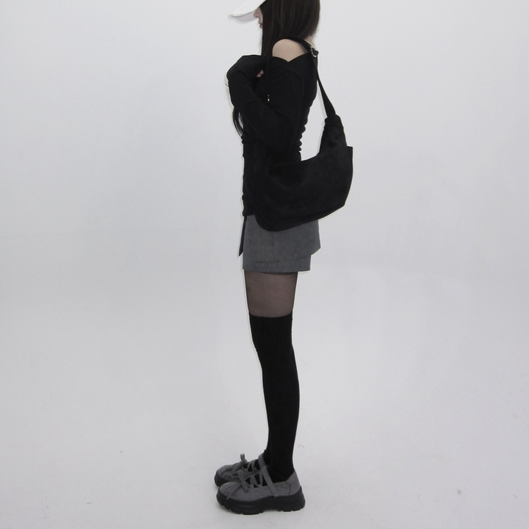 ウールニーソックスレッグウォーマー BLACK