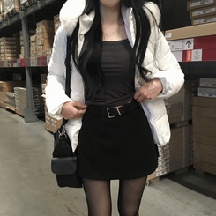 【起毛】スクエアインナー長袖Tシャツ(5color) CHARCOAL