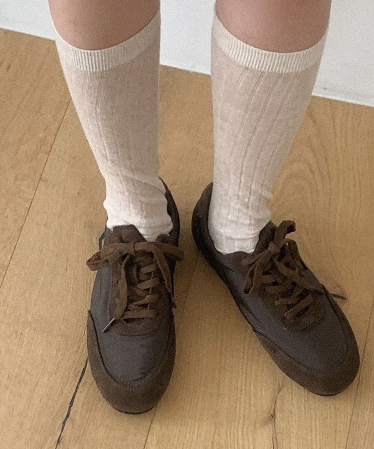 レースアップスニーカー BROWN