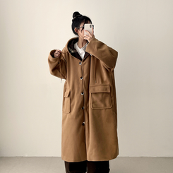 厚手メルティシーポケットフードコート BEIGE