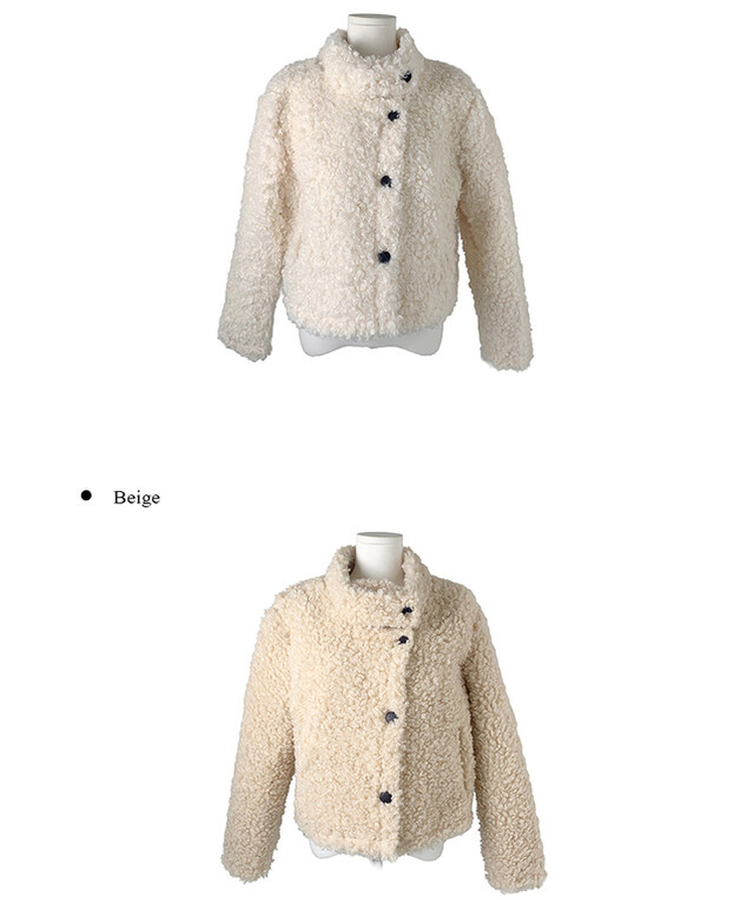 ウールボタンファーショートジャケット