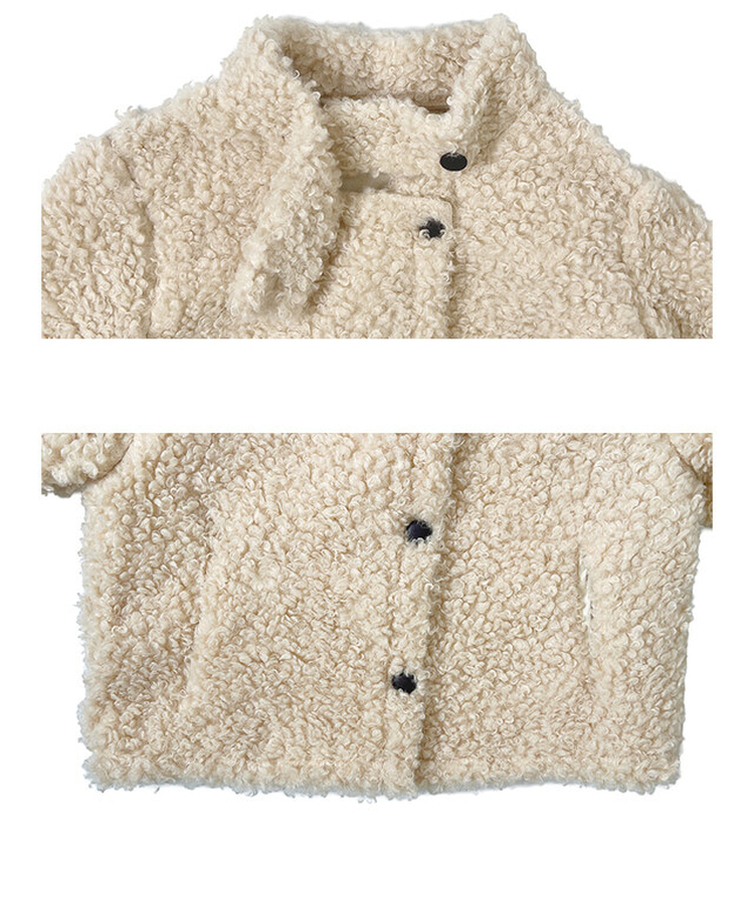 ウールボタンファーショートジャケット