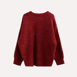 펌킨 윈터 보카시 알파카 도톰 믹스 라운드 울니트