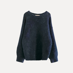 펌킨 윈터 보카시 알파카 도톰 믹스 라운드 울니트