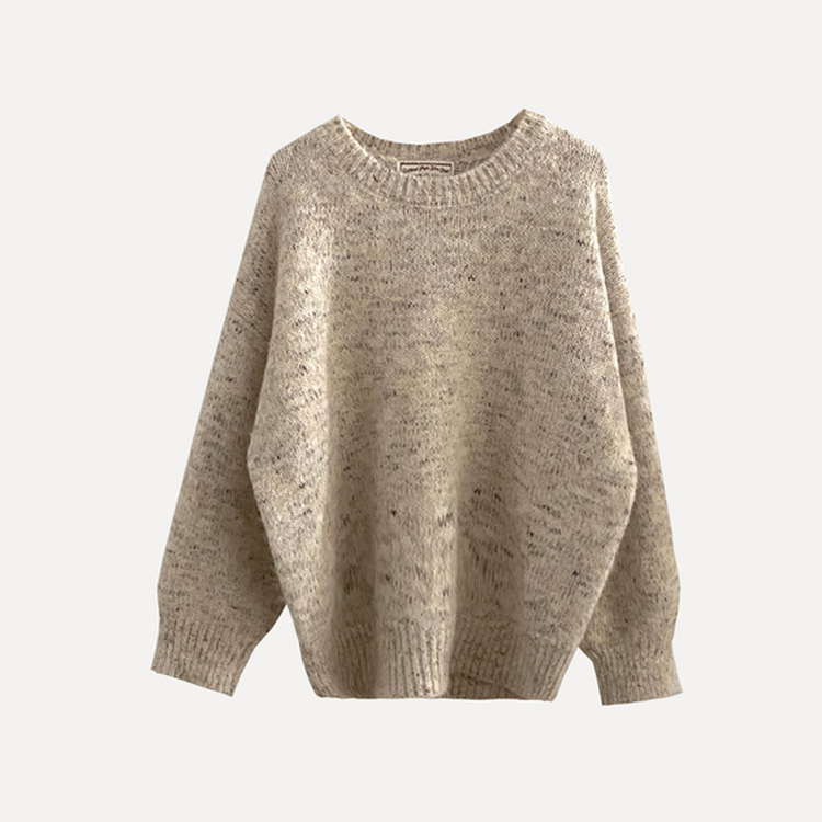 펌킨 윈터 보카시 알파카 도톰 믹스 라운드 울니트