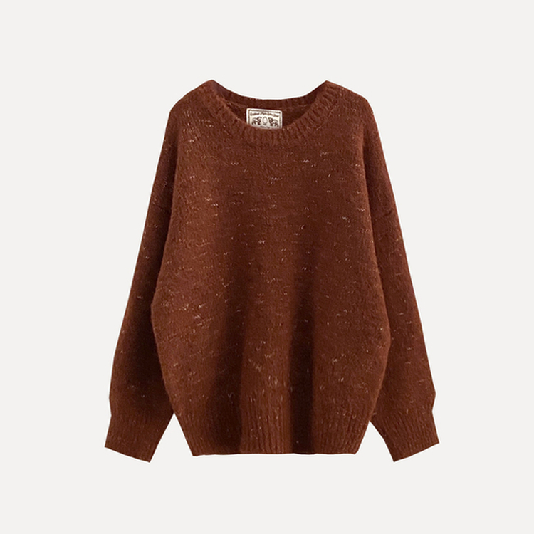 펌킨 윈터 보카시 알파카 도톰 믹스 라운드 울니트