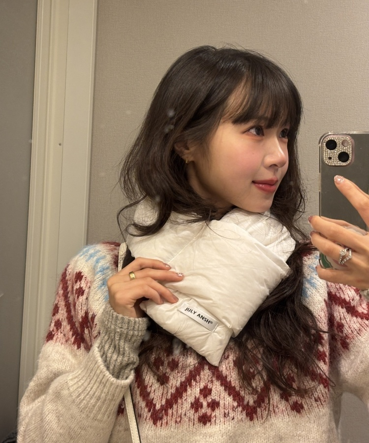 ダウンマフラー WHITE